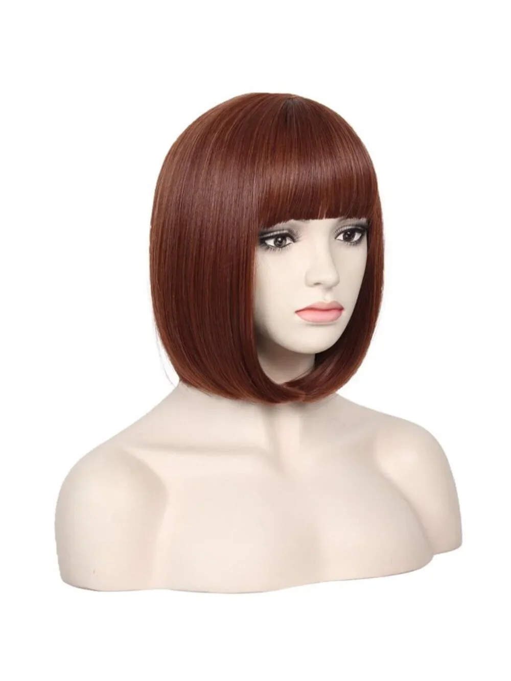 Women's Ash Auburn 12 Inch Straight Blue Bob Wig Synthetic Cosplay Costume Hair